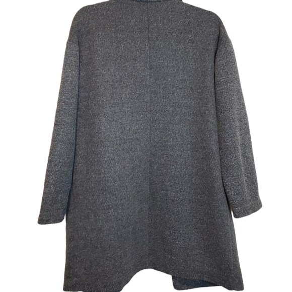 Zara Fleece Charcoal Grey Jacket with Pockets - Picture 2 of 5